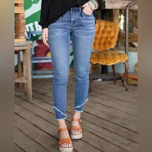 Grace & Lace Double Hem Cropped Jeans
